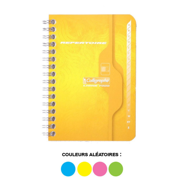 Carnet - Répertoire - 9x14 cm - Petits carreaux - 96 pages - Spirales - Clairefontaine