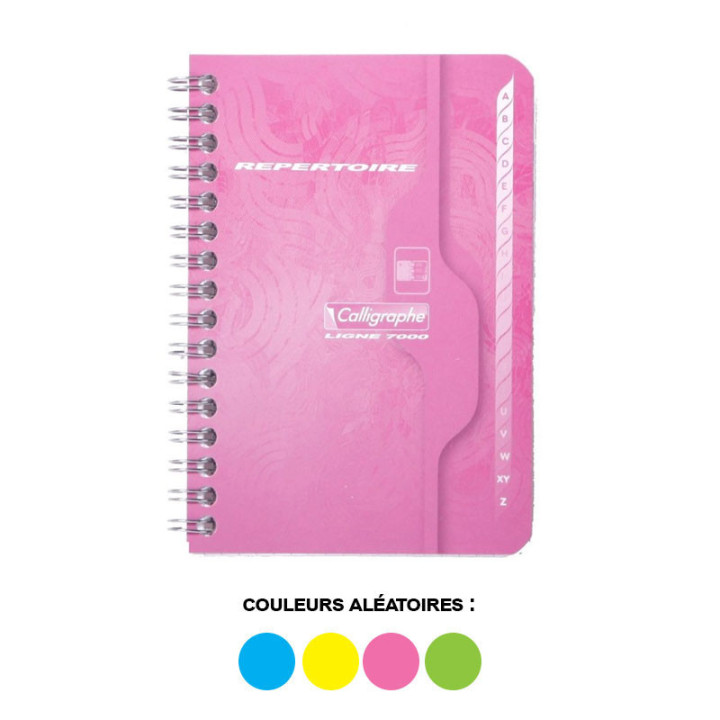 Carnet - Répertoire - 9x14 cm - Petits carreaux - 96 pages - Spirales - Clairefontaine