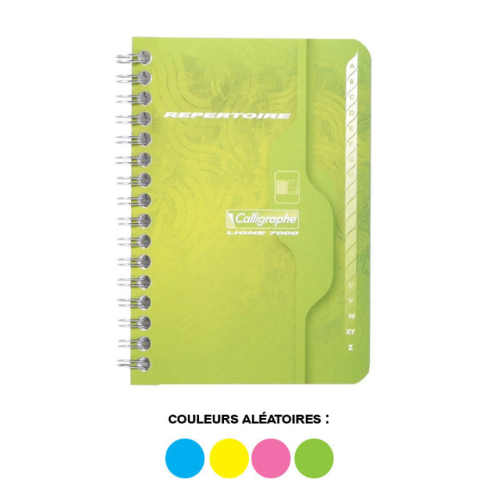Carnet - Répertoire - 9x14 cm - Petits carreaux - 96 pages - Spirales - Clairefontaine