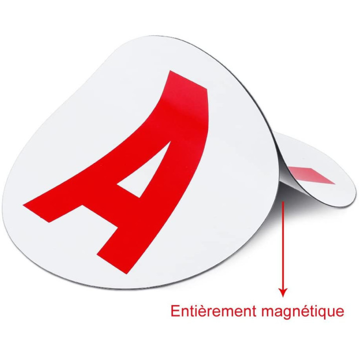 Disque A - Pour jeune conducteur - Magnétique - Se colle à la carrosserie
