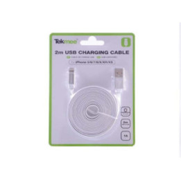 Câble pour iPhone 5 6 7 8 X XS XR 11 12 2 mètres blanc Tekmee