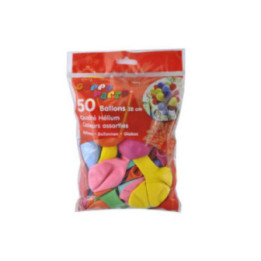 50 ballons couleurs assorties - Gappy party