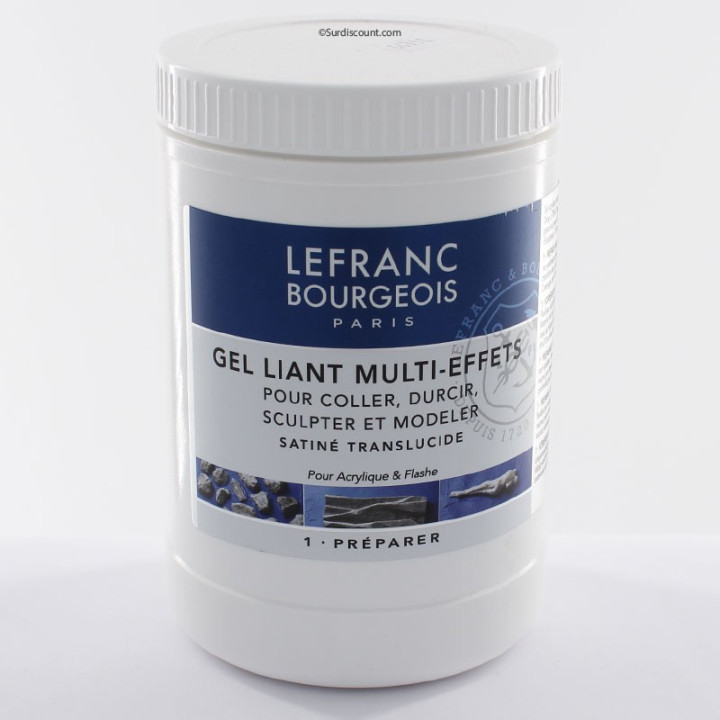 Gel liant - Médium pour acrylique - Multi effets - Pot 1L - Lefranc Bourgeois