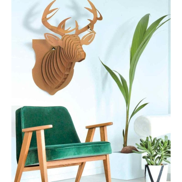 Maquette - Le cerf - Carton - A monter et à décorer