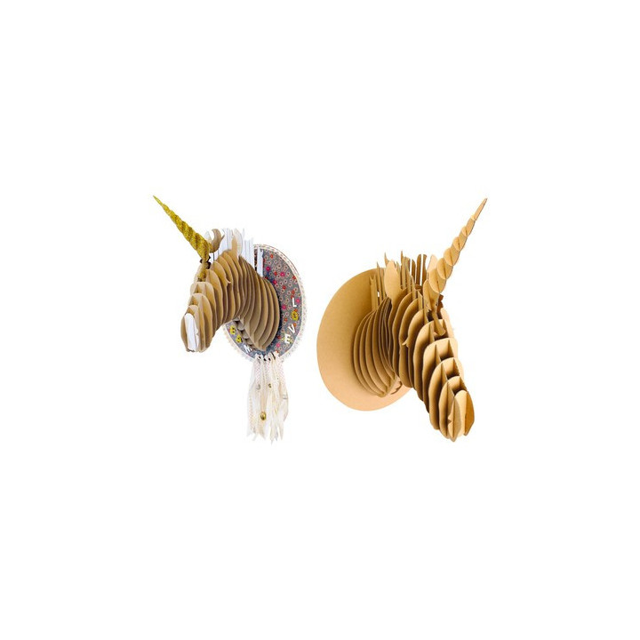 Maquette - Licorne - Carton - A monter et à décorer