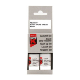 Stylo de retouche et vernis pour carrosserie - Peugeot - KWE Blanc nacre - Auto K