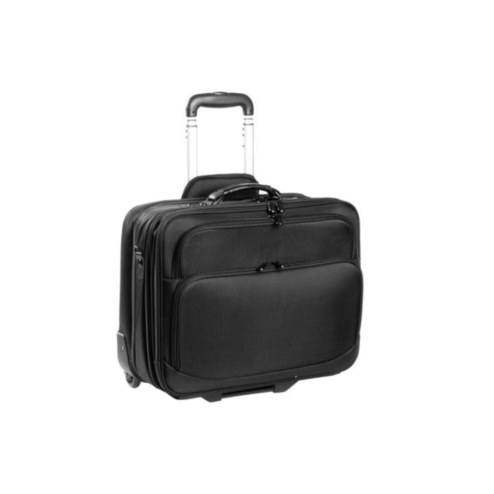 Trolley Polyester Pour Pc Portable De 17 Pouces - 4 Compartiments - Noir - Cristo
