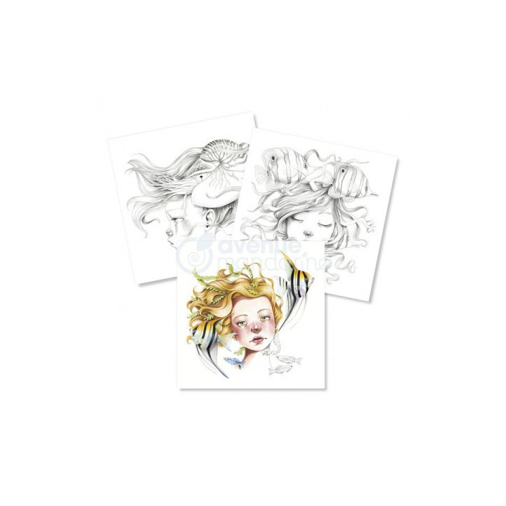 Carnet de coloriage Wild 6 Avenue Mandarine pages imprimées