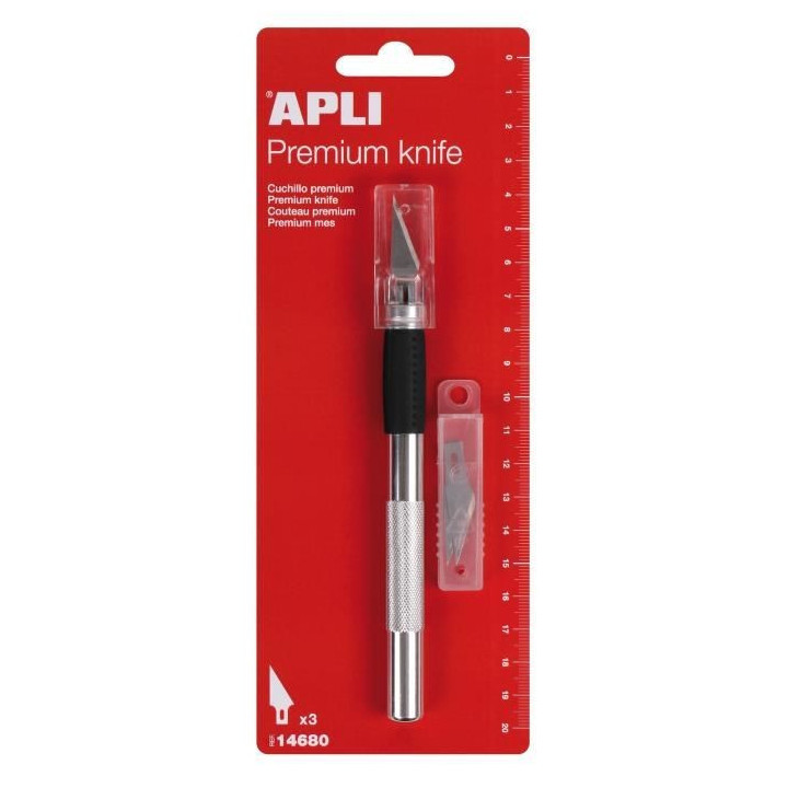 Couteau hobby de précision PREMIUM avec 3 recharges - Apli