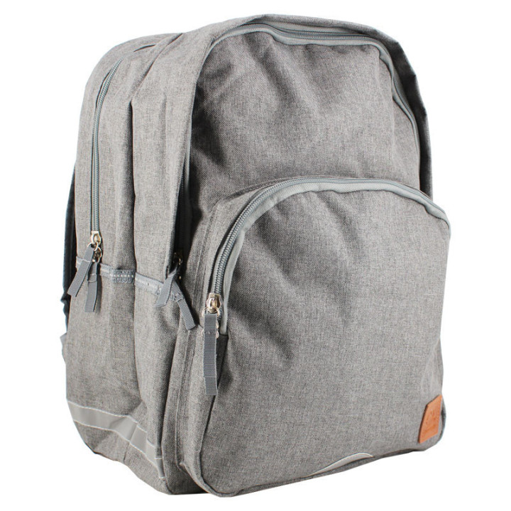 Sac à dos - Gris - 2 compartiments - Collège et lycée - Quo Vadis
