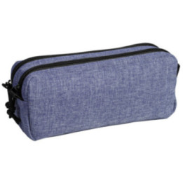 Trousse - Scolaire - Bleu - Rectangulaire - 2 compartiments - School