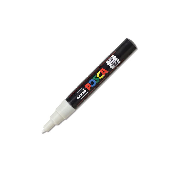 Marqueur Posca PC-1MC blanc | pointe extra-fine conique