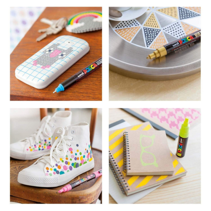 Marqueur Posca PC-1MC blanc | pointe extra-fine conique