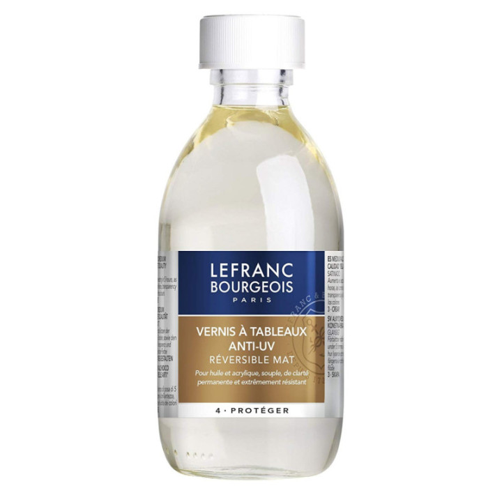 Vernis à tableaux - Mat - Anti-UV - Acrylique, huile, vinyliques - Lefranc Bourgeois - 250ml
