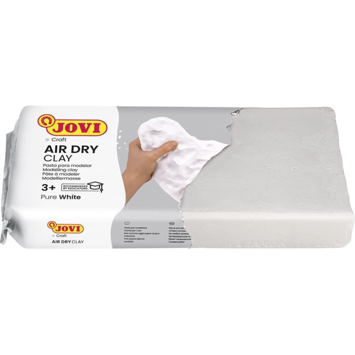 Bloc de pâte à modeler - Autodurcissante - Blanc - 500g - Jovi