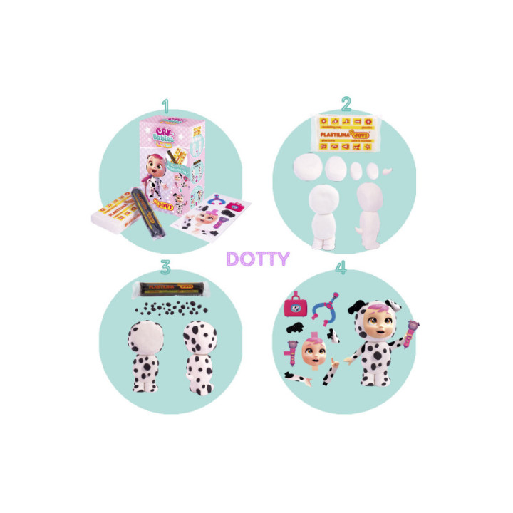 Personnage en pâte à modeler à créer Jovi Cry Babies Dotty