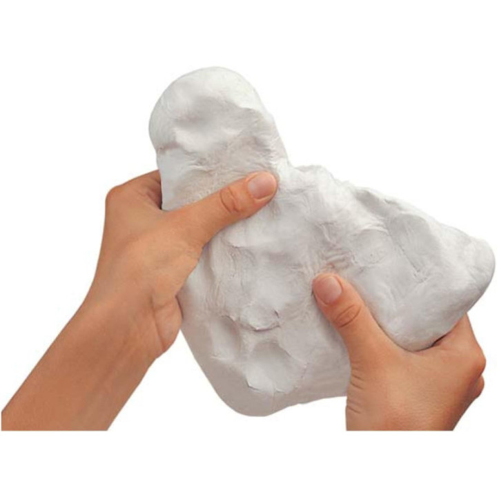 Bloc de pâte à modeler - Autodurcissante - Blanc - 500g - Jovi