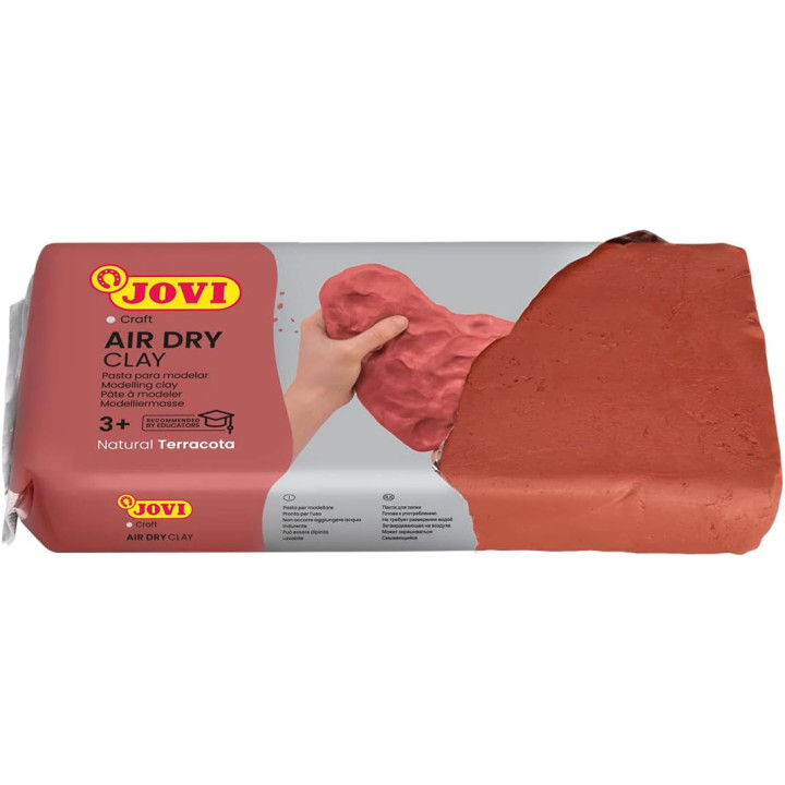 Pâte à modeler - Auto durcissant - Terracotta - Séchage sans four - 500g - Jovi