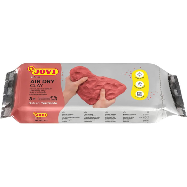 Pâte à modeler - Auto durcissant - Terracotta - Séchage sans four - 500g - Jovi