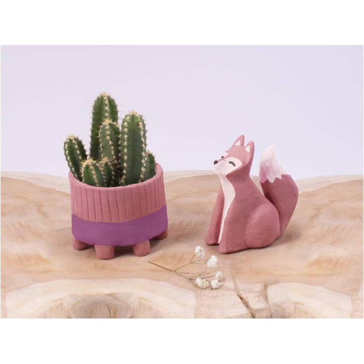 Pâte à modeler - Auto durcissant - Terracotta - Séchage sans four - 500g - Jovi