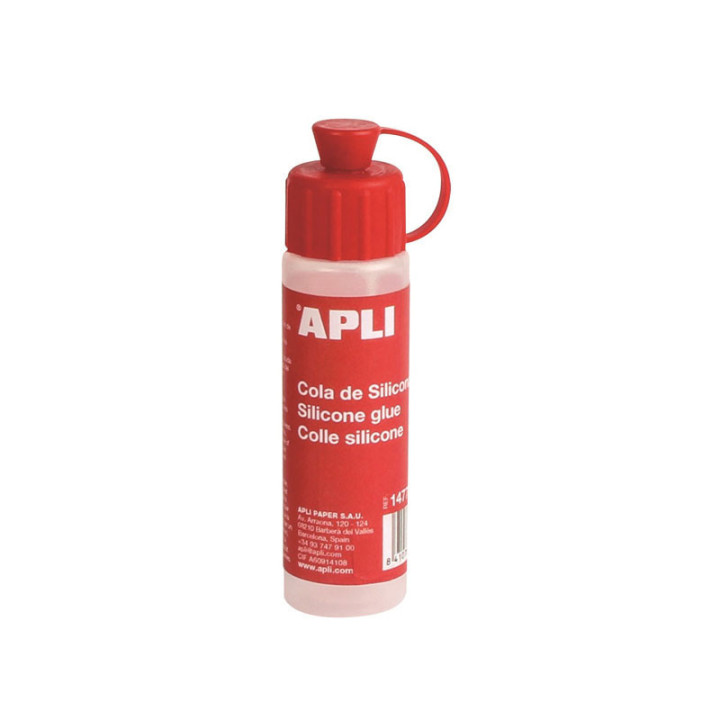 Flacon de colle en silicone - Transparent - Tous supports - 25ml - Apli