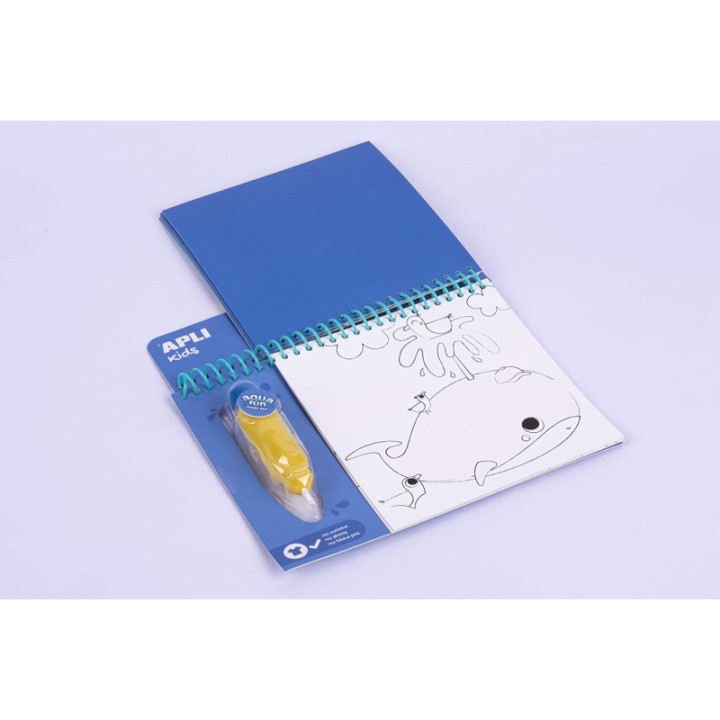 Livre de coloriage enfant animaux de la mer Aqua Fun Apli Kids