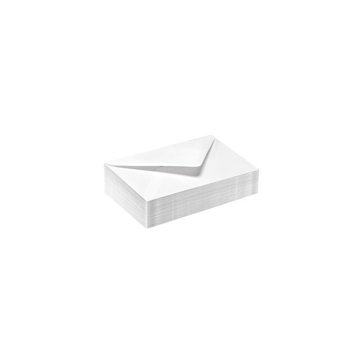Enveloppes - Blanche - 90x140mm - Pour cartes de visite - Paquet de 50 - GPV