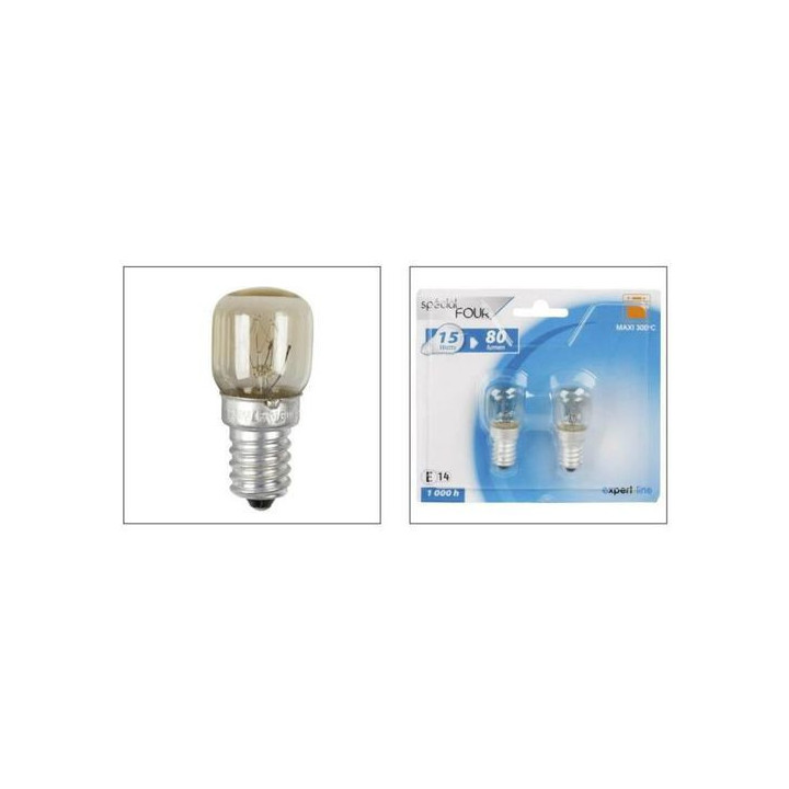 2 ampoules standard pour four 15 watts E14