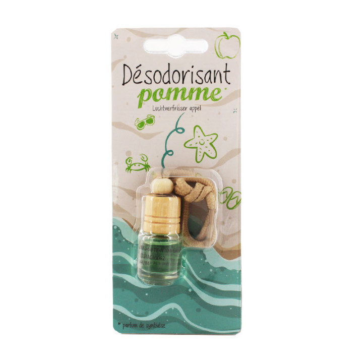 Flacon désodorisant à suspendre pour voiture parfum pomme