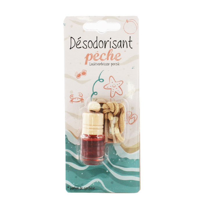 Flacon désodorisant à suspendre pour voiture parfum pêche