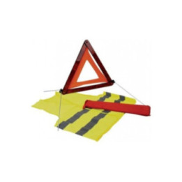 Kit de sécurité - Gilet jaune signalisation et triangle de signalisation - Pour voiture, camion, caravane