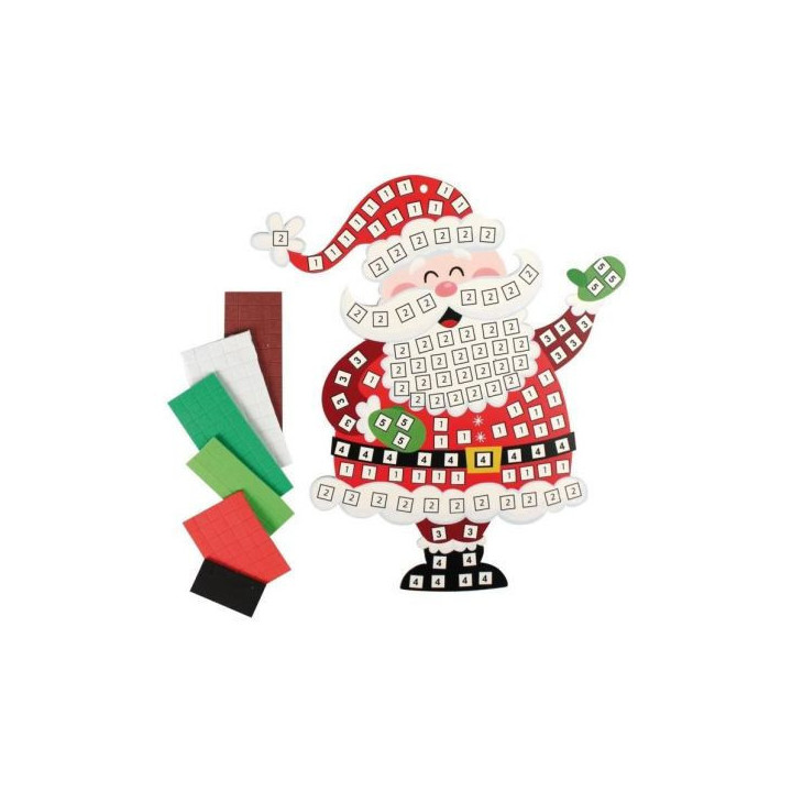 Mosaïque en mousse - Père noël - Loisirs créatifs enfant - CTOP