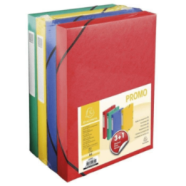 Exacompta Boîte De Classement Pack Promo 3+1, 40 Mm, Couleur