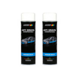 Lot de 2 bombes de peinture anti gravillons - blanc - Motip