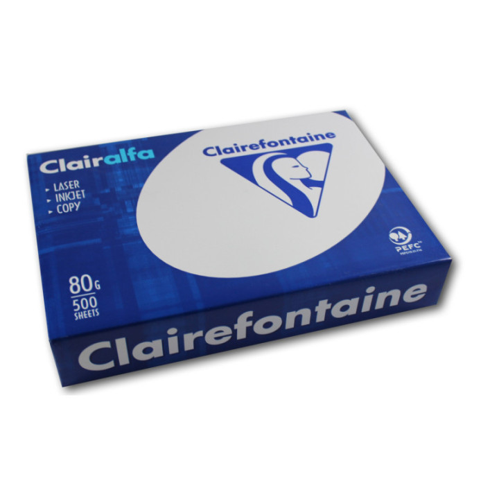 Ramette de papier - A4 - Blanc - Impression - 500 feuilles - Clairefontaine Clairalfa