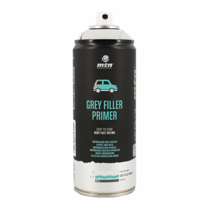 Bombe de peinture apprêt auto - gris auto - 400ml - MTN Pro
