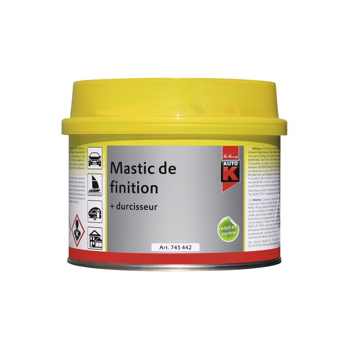 Mastic de finition carrosserie auto pot 1kg Auto K