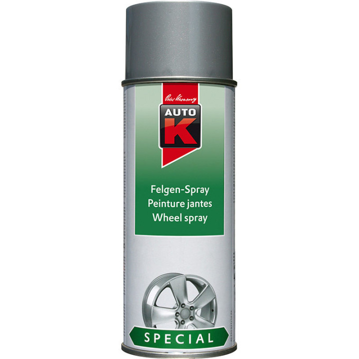 Bombe de peinture gris cristal pour jantes voiture Auto K 400ml