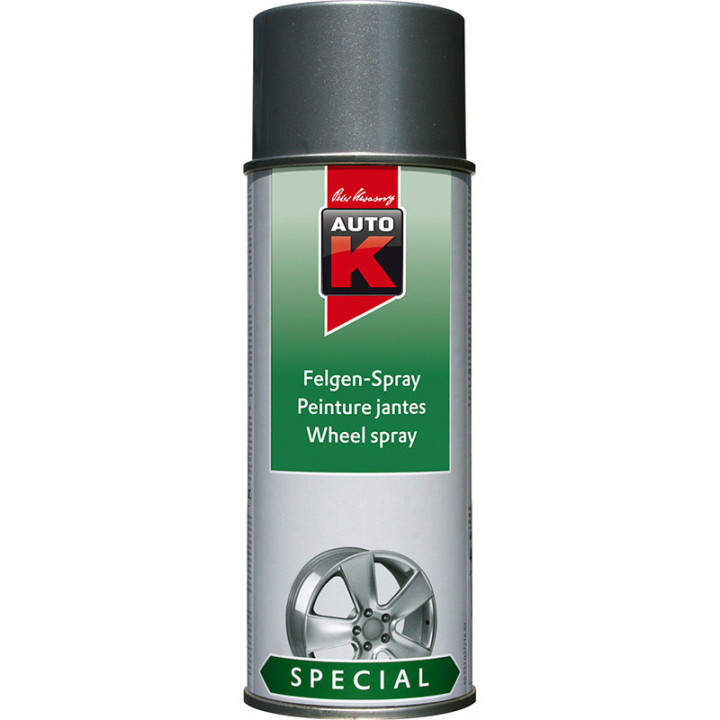 Bombe de peinture - Gris titane - Jantes - Voiture - 100ml - Auto-K