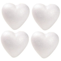 4 cœurs en polystyrène - Personnalisable - 9 cm - CTOP