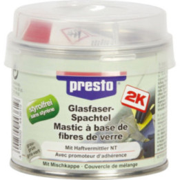 Mastic de réparation à base de fibres de verre - Pour le bois métal plastique - 250g - Presto