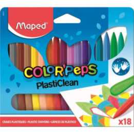 18 craies de coloriage - Ergonomique - Color'Peps - Plasticlean - Maped