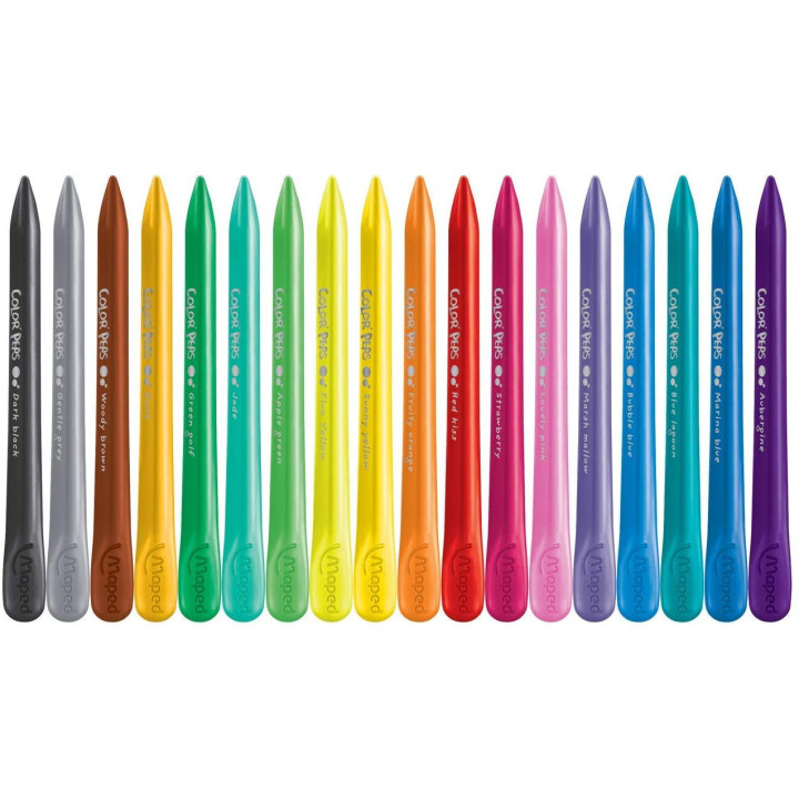 18 craies de coloriage - Ergonomique - Color'Peps - Plasticlean - Maped