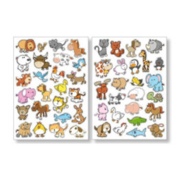 Gommettes Animaux Rigolos - 50 Pièces
