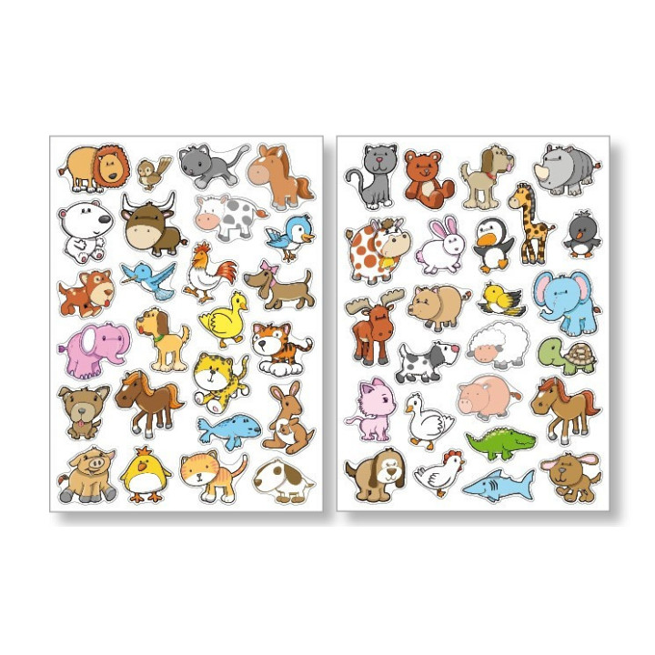 Gommettes Animaux Rigolos - 50 Pièces