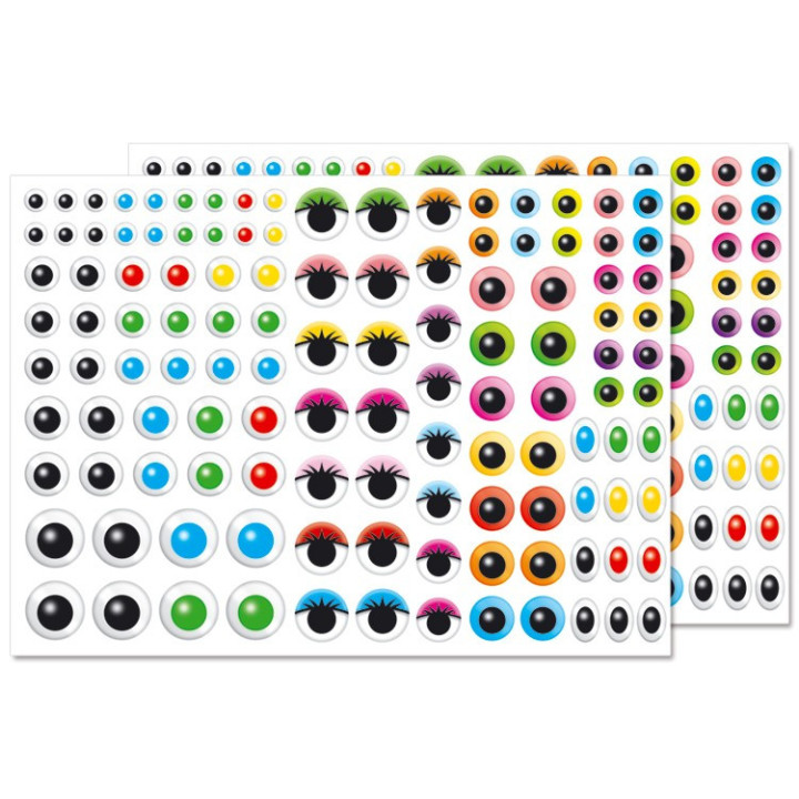 Gommettes yeux - 240 Pièces