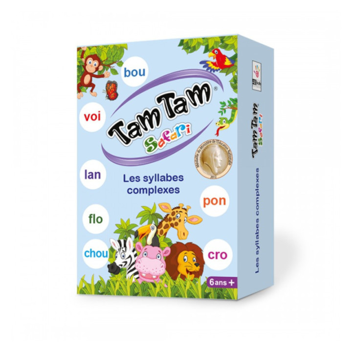 Jeu éducatif - Tam Tam Safari - Les syllabes complexes - Jeu de lecture - Dès 6 ans