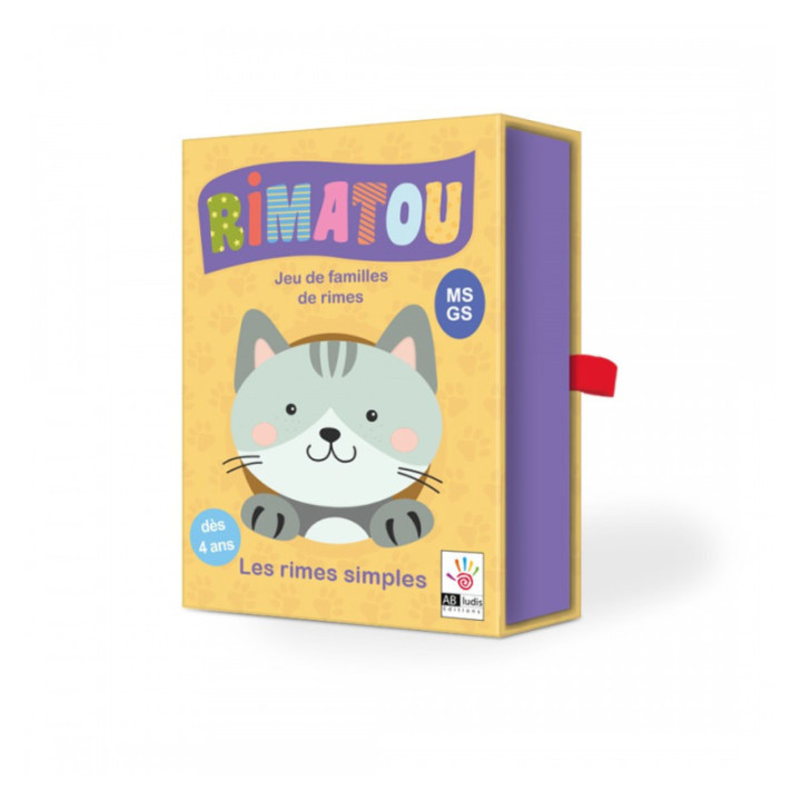 Jeu éducatif - Rimatou 1 - Les rimes simples - Jeu de familles de rimes - Dès 4 ans