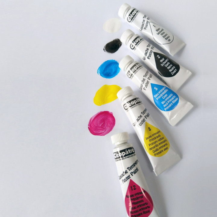 Lot De 5 Tubes De Gouache Tempera - Cléopâtre