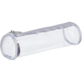Trousse - Ronde - Spécial examen - Plastique - Transparente - 7 x 22 cm